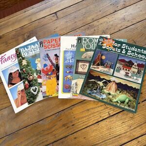 Vintage Craft Books Lot of 6 DIY Hair Bows Caps Bazaar Kids Crafts 90s Home Dec